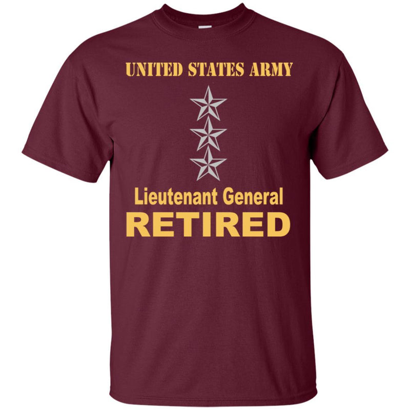 US Army O-9 Lieutenant General O9 LTG General Officer Retired Men T Shirt On Front-TShirt-Army-Veterans Nation