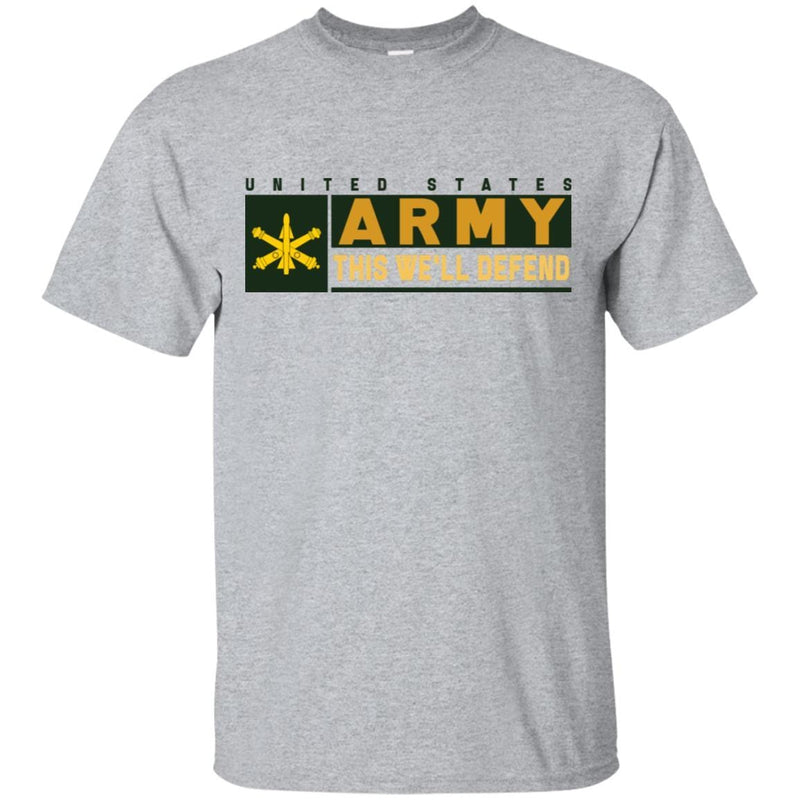 US Army Air Defense Artillery- This We'll Defend T-Shirt On Front For