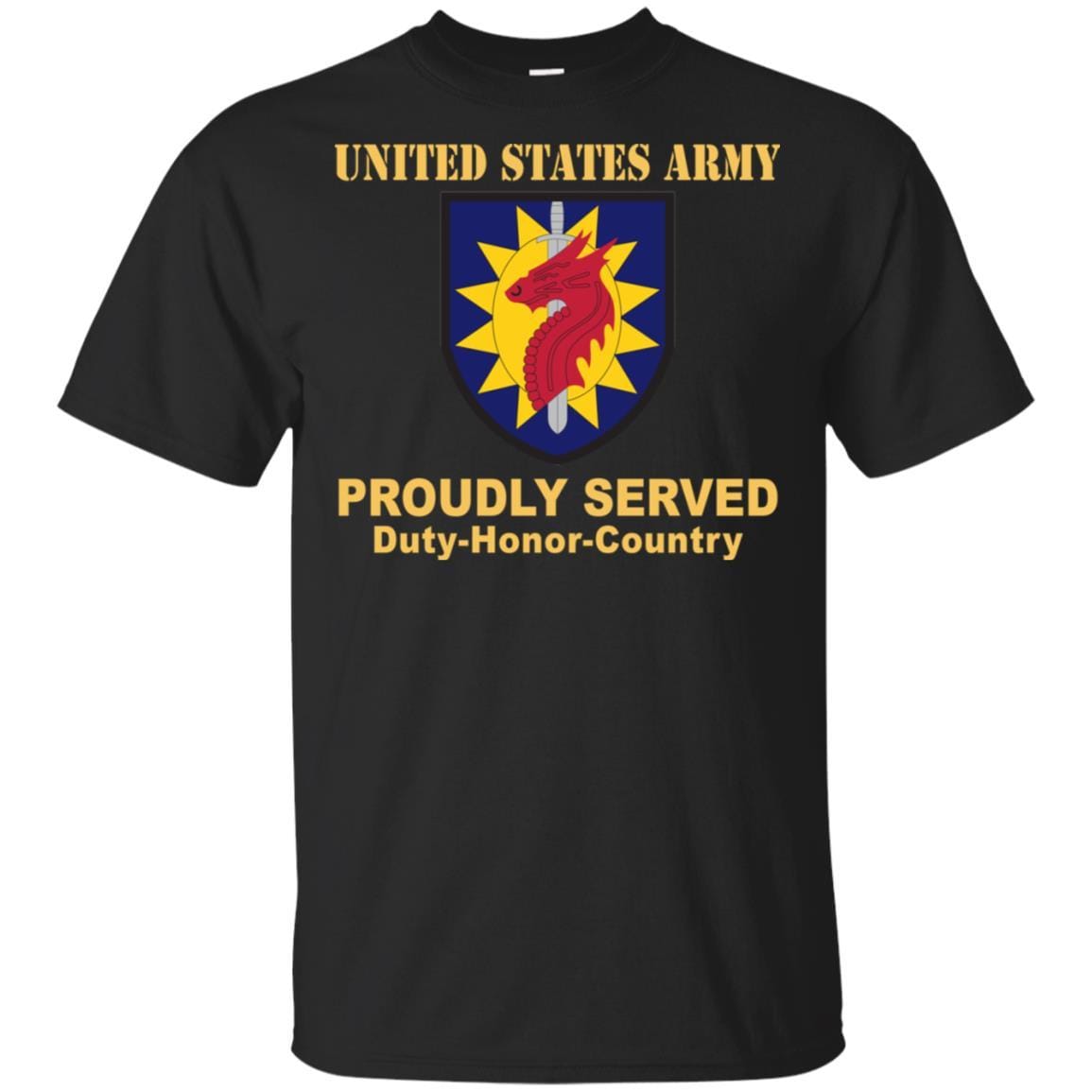 US ARMY 224 SUSTAINMENT BRIGADE- Proudly Served T-Shirt On Front For M