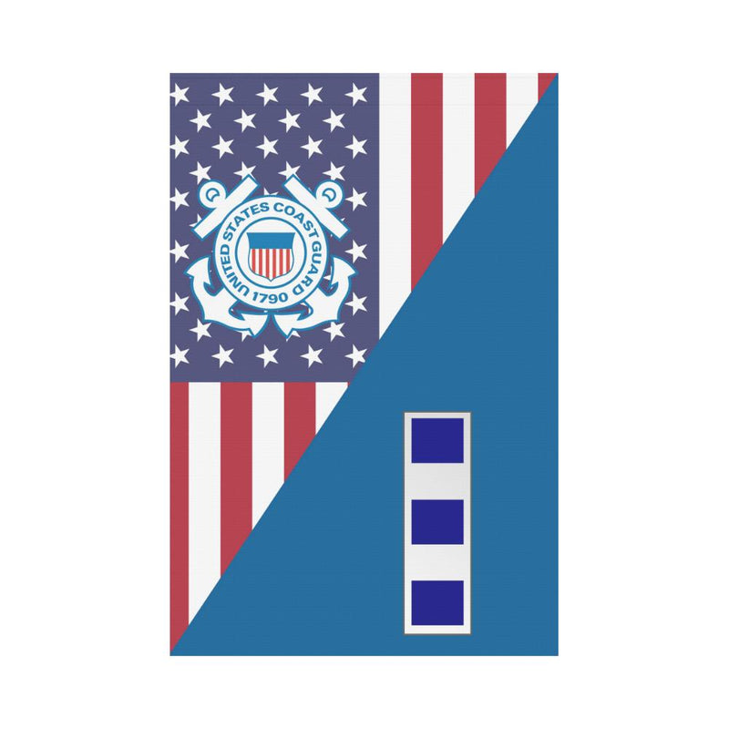 US Coast Guard W-4 Chief Warrant Officer 4 W4 CWO-4 Garden Flag/Yard Flag 12 inches x 18 inches-GDFlag-USCG-Officer-Veterans Nation