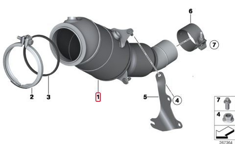 MODE Design 200cpsi Catted Downpipe N20 pour BMW 120I 125I 128I F20 228I F22 320I 328I F30 428I F32 (2012–2017)