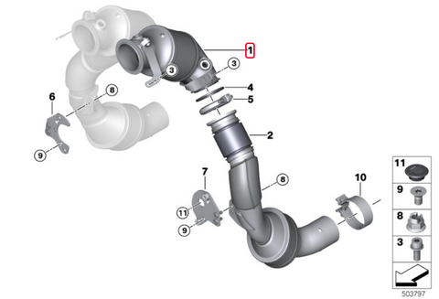 MODE Design 200cpsi Catted Downpipes pour S63 BMW M5 F90 M8 F91 F92 F93