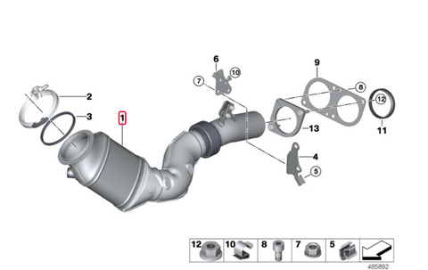 MODE Diseño Decatted Downpipe S55 BMW M3 F80 M4 F82 M2 Competición F87