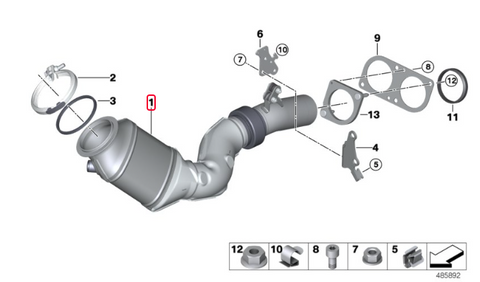 MODE Design Tubos de bajada decantados Escudo térmico S55 BMW M3 F80 M4 F82 M2 Competición F87