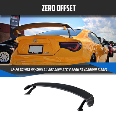 Zero Offset Aero/Nur Spec Style Trunk Spoiler for 12-21 Toyota 86