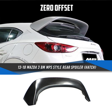 Zero Offset MP Spoiler Extension Gurney Flap for 10-12 Mazda 3 BL (Suits  MPS Spoiler)