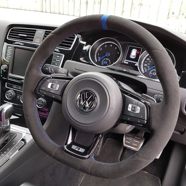 MODE DSG Paddles Custom Suede Steering Wheel Cover for VW Golf MK6