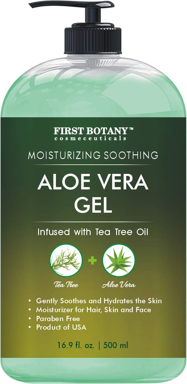 Aloe Vera Gel From 100 Percent Pure Aloe Infused With Tea Tree Oil N First Botany 0527