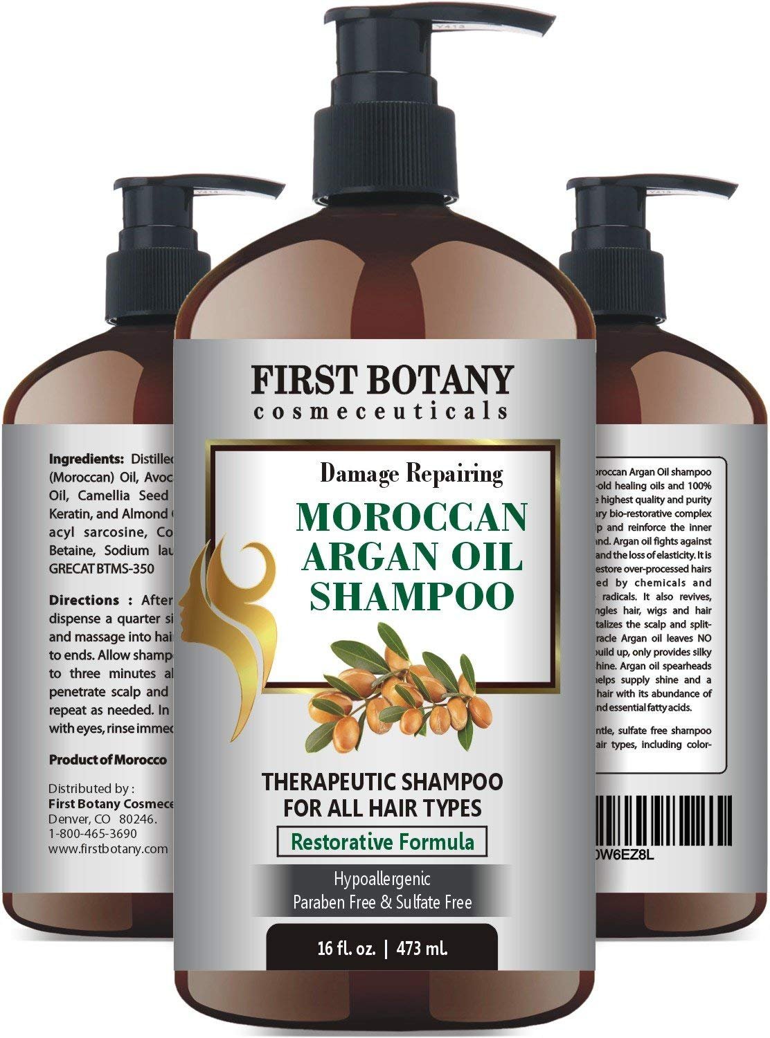 Moroccan Argan Oil with Restorative Formula 16 oz. Gentle First Botany