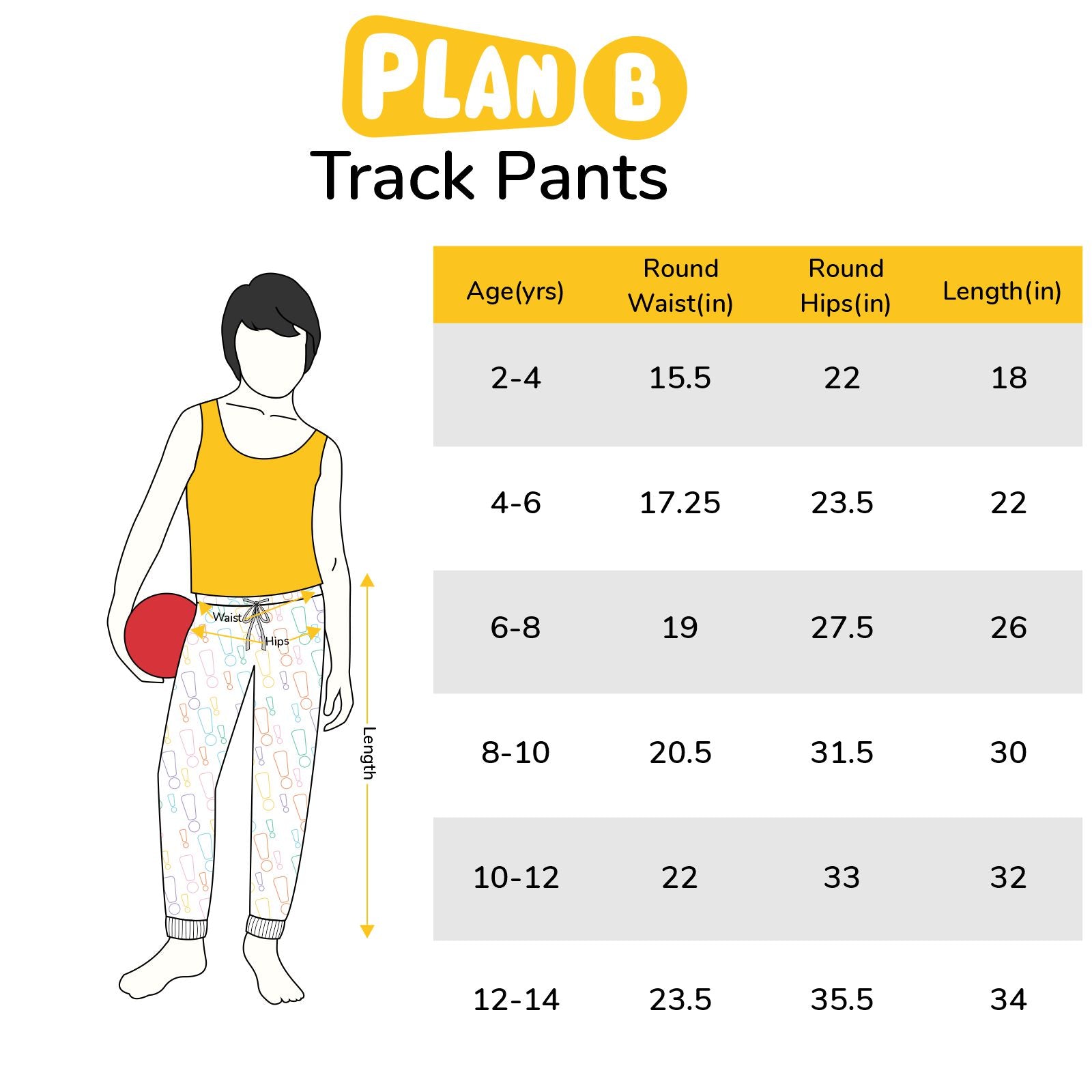 Size Chart - Track Pants 2 – Plan B