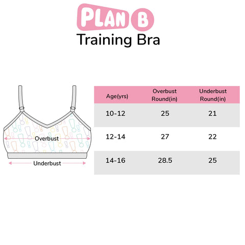 Kids Training Bra size chart