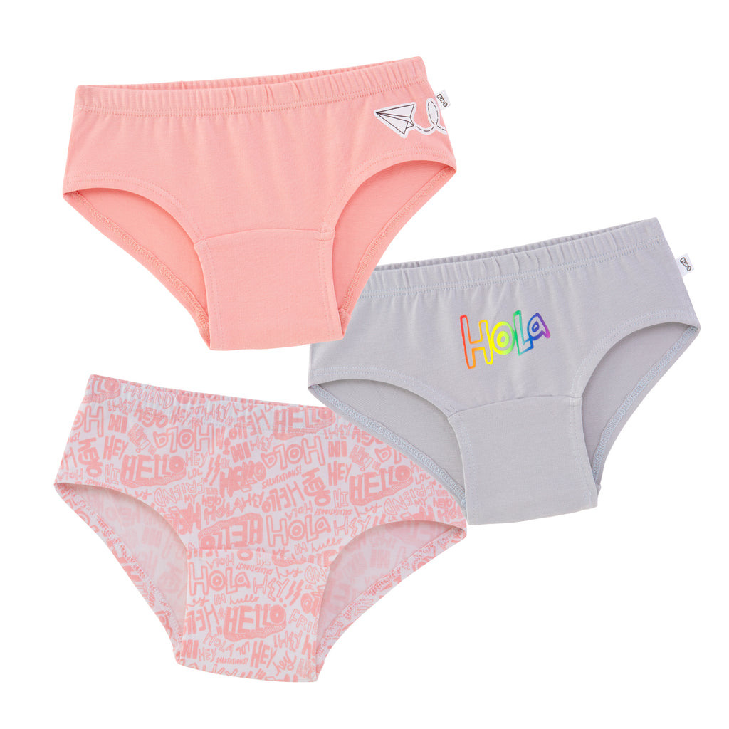 Girls Vibrant Stripes 3 Pack Hipster Underwear - Hatley CA