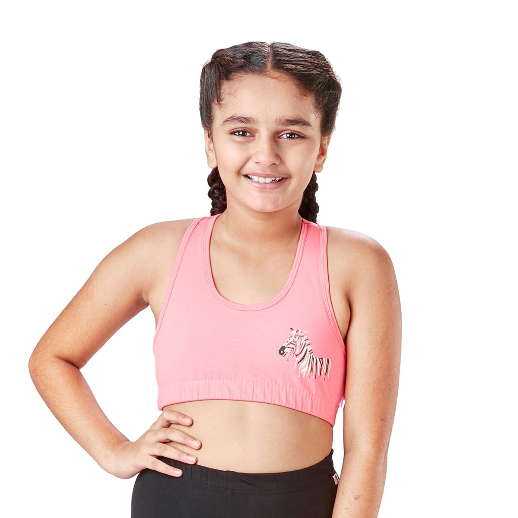 Buy YouGotPlanB Girl's Cotton Blend Lightly Padded Non-Wired Shooting Star  Tube Bra - (TBP-ShootingStar_Black_10-12 Years) Combo Pack of 1 at