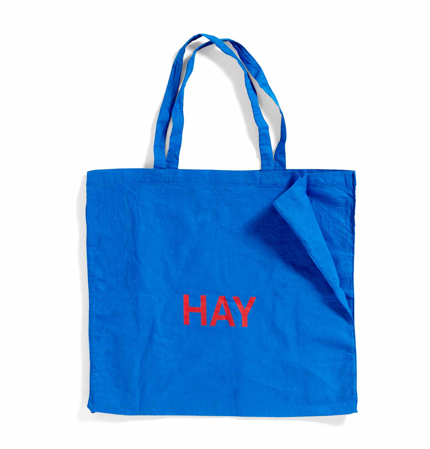 HAY Blue Tote Bag – Large – Red Logo – HUH. Store