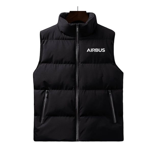 Airbus & Text Designed Puffy Vests