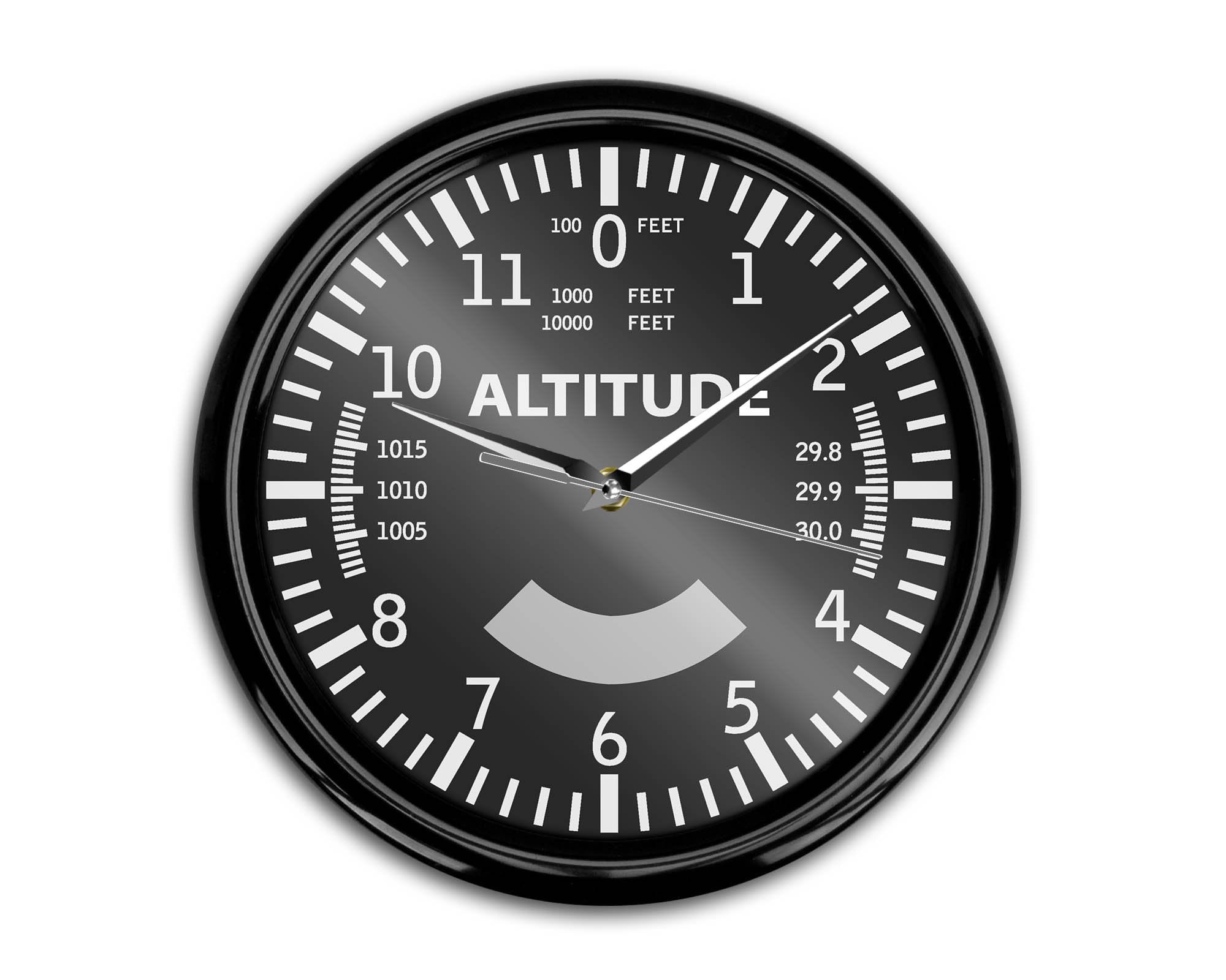 Airplane Instruments (Altitude) Designed Wall Clocks Aviation Shop