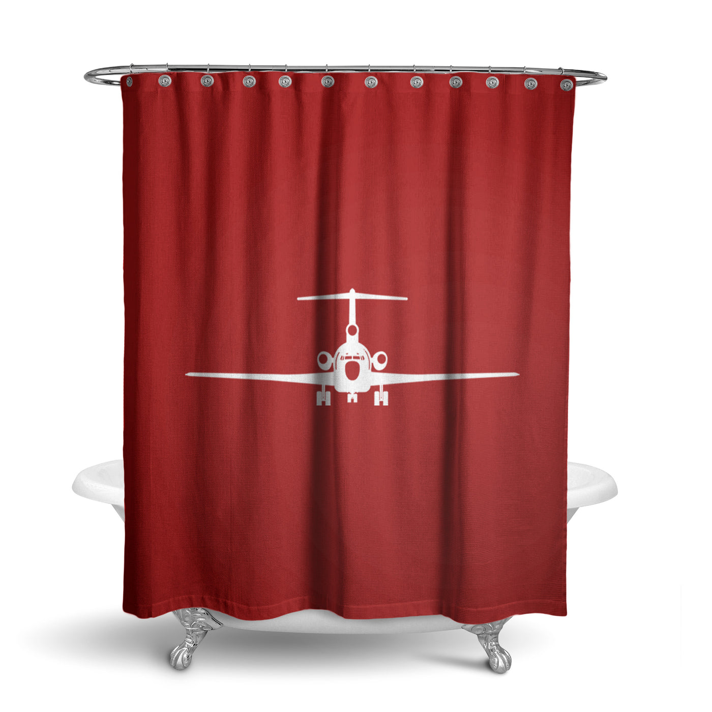 Boeing 727 Silhouette Designed Shower Curtains