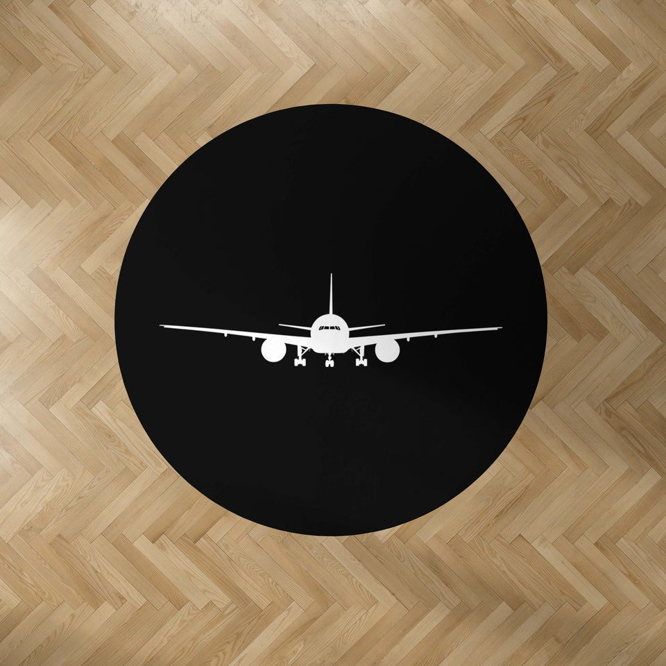 Boeing 777 Silhouette Designed Carpet Floor Mats Round Aviation Shop