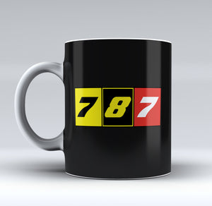 Flat Colourful 787 Designed Mugs