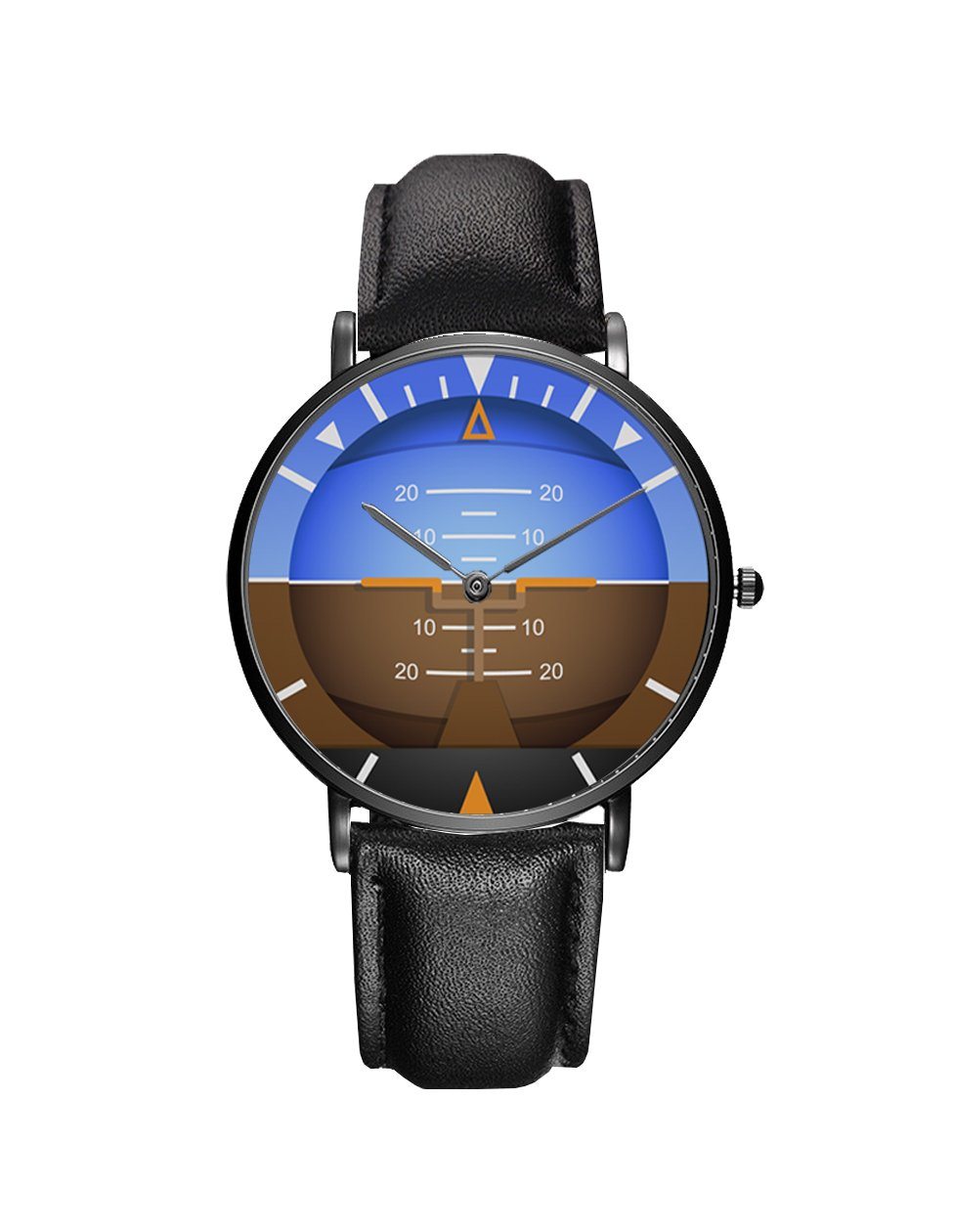 Vorsprung RS5 Gyro | Leather straps, Black stainless steel, Orange leather