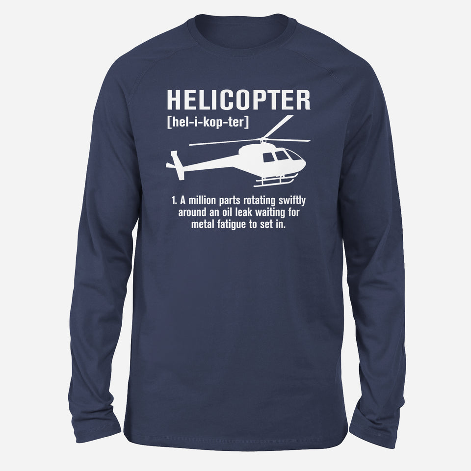 Helicopter [Noun] Designed Long-Sleeve T-Shirts – Aviation