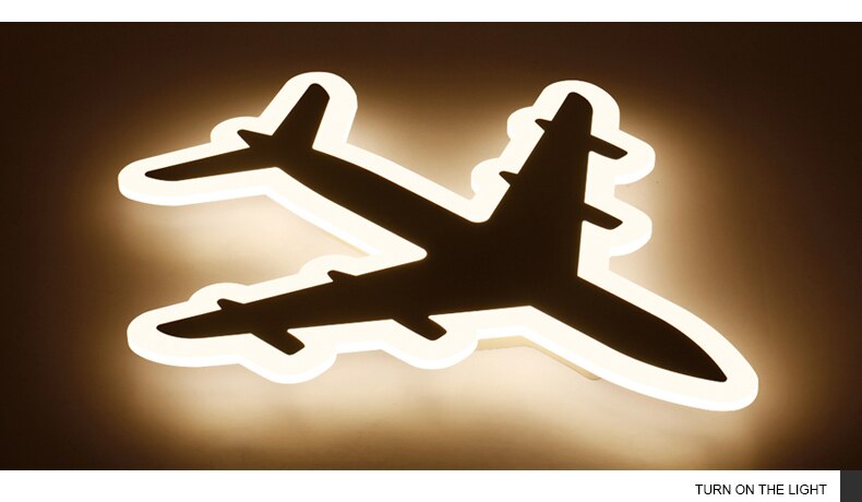 Acrylic Airplane Designed Led Ceiling Wall Lamp Aviation Shop