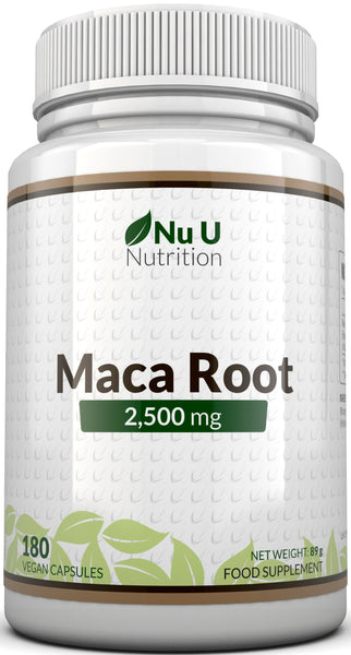 Maca Root 2500mg 6 Month Supply 180 Capsules Nu U Nutrition 