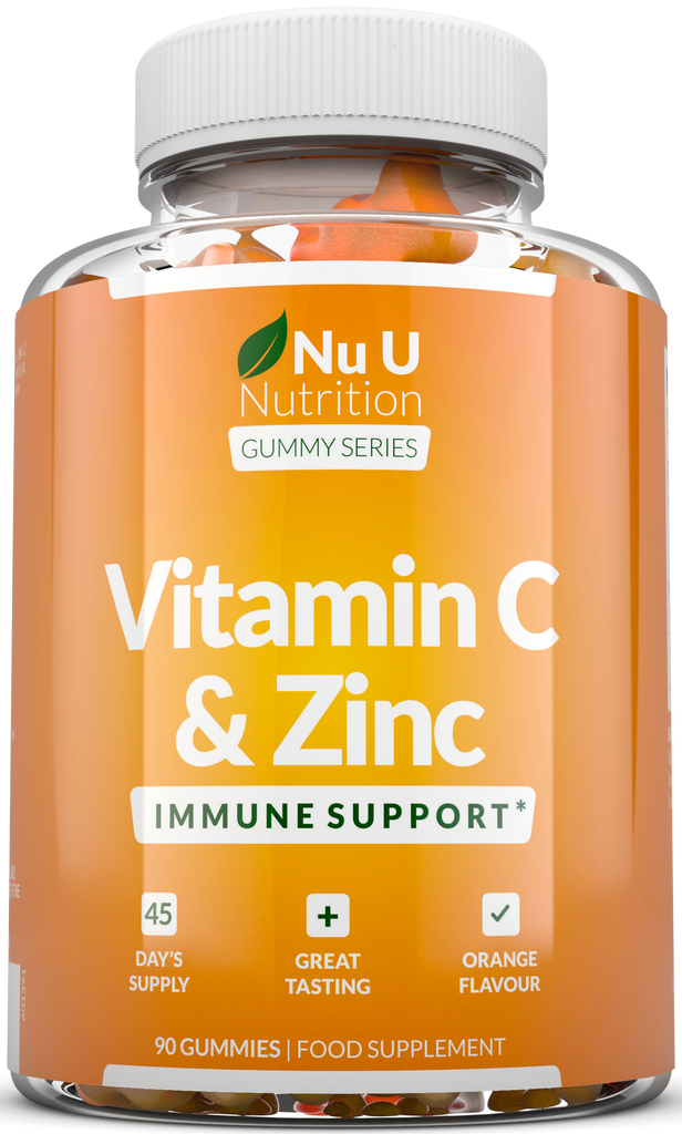 Vitamin C & Zinc Gummies, 90 Orange Flavoured Gummies, Immune Support