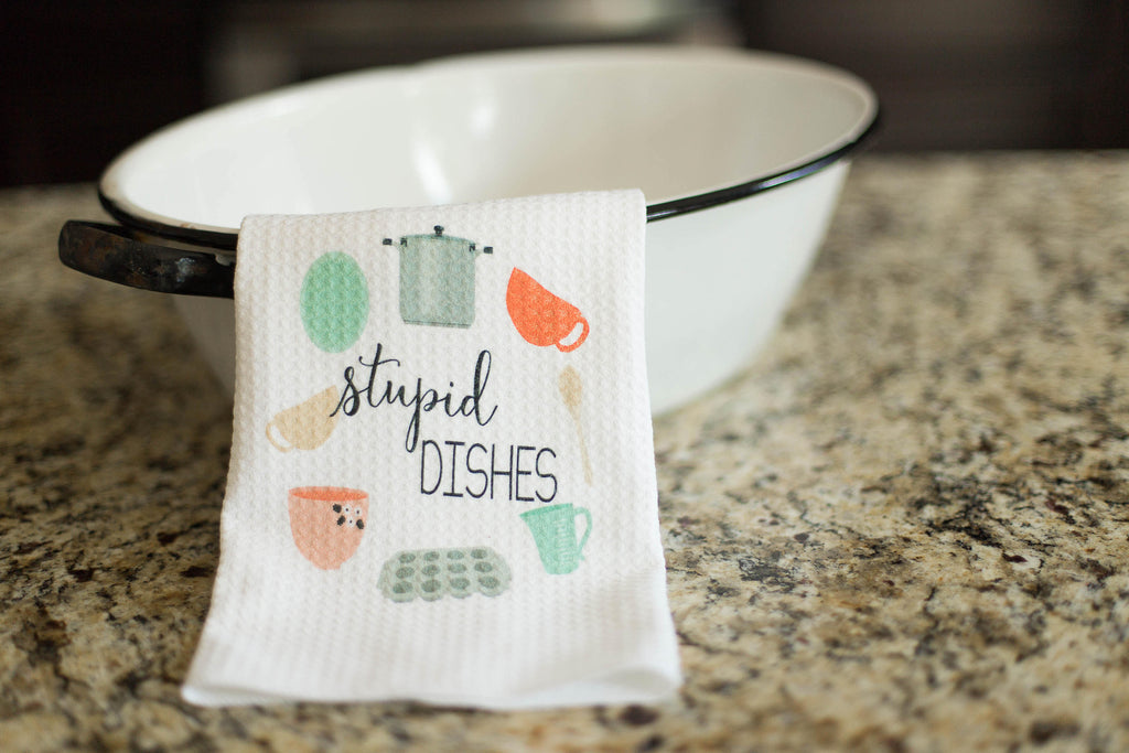 Gone Fishing Tea Towel Dish Towel Funny Kitchen Decor Walleye