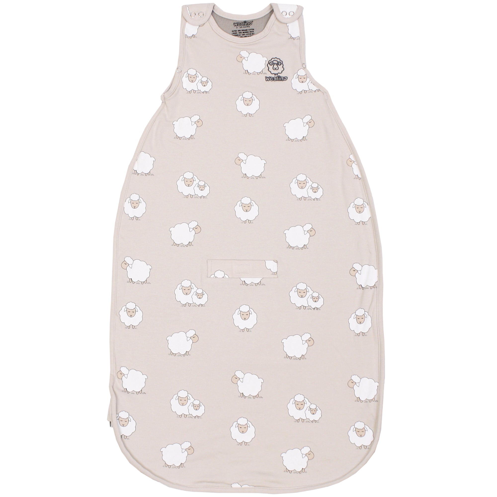 4 Season® Ultimate Baby Sleep Bag, Merino Wool & Organic Cotton, 2 Months - 2 Years, Sheep - Woolino product image