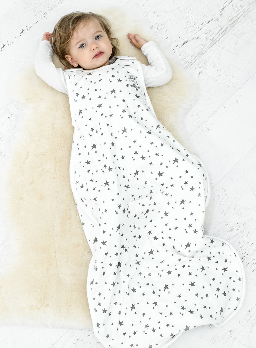 4 Season® Ultimate Baby Sleep Bag, Merino Wool & Organic Cotton, 2 Months - 2 Years, Star White