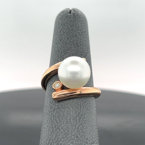 18k White Gold Black South Sea Pearl and Diamond Ring – Chalmers