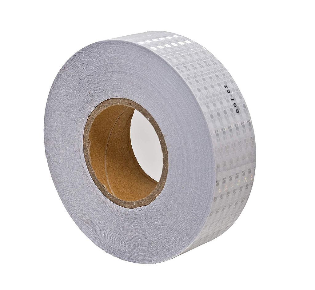 White DOT-C2 Reflective Tape Conspiciuity Tape - COMMERCIAL ROLL, HIGH ...