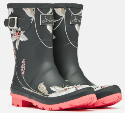 grey rain boots