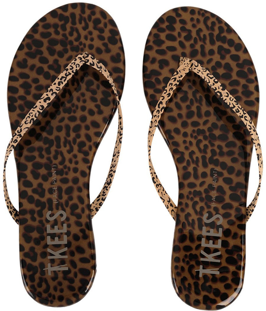 animal print flip flops