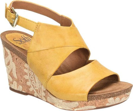 Corrina wedge sandals in yellow – STEP 