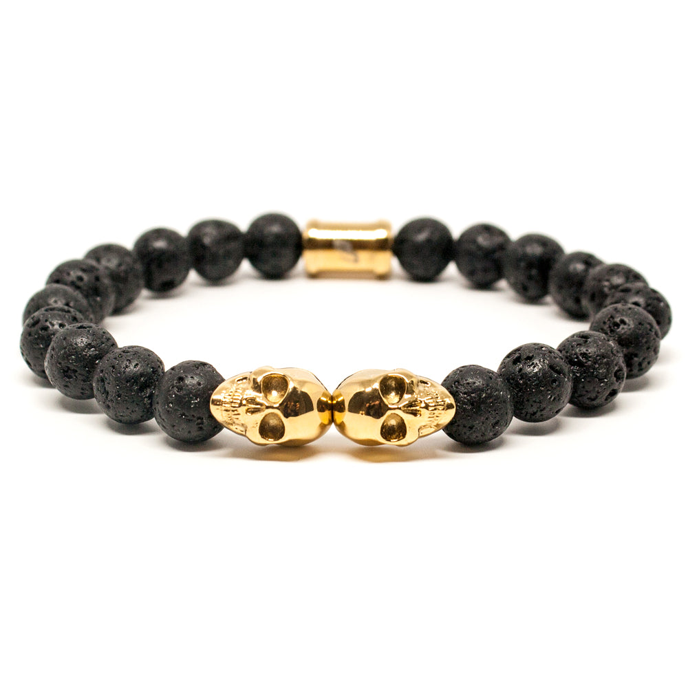 twin skull bracelet