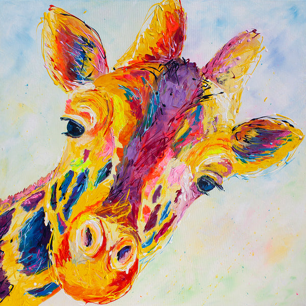 Canvas Print of 'Lofty Giraffe' – Rhian John Paintings