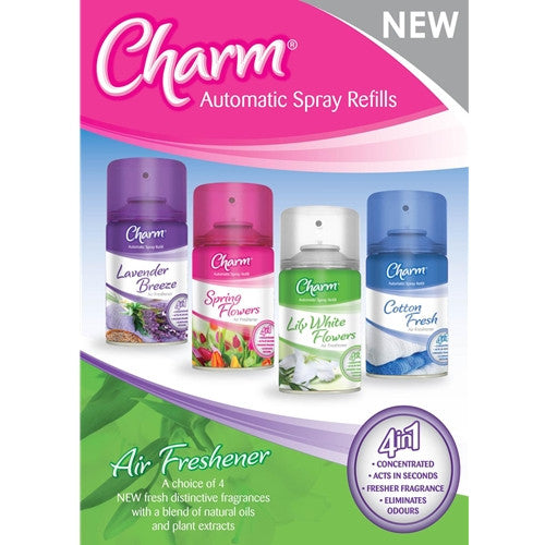 Charm Automatic Air Freshener Refill 270ml Fits Kleenmist Go Cleaning Supplies