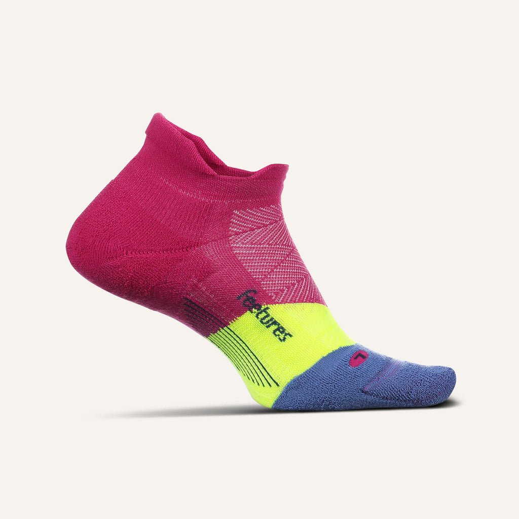 Feetures Elite Max Cushion No Show Tab Socks - Bounce Black