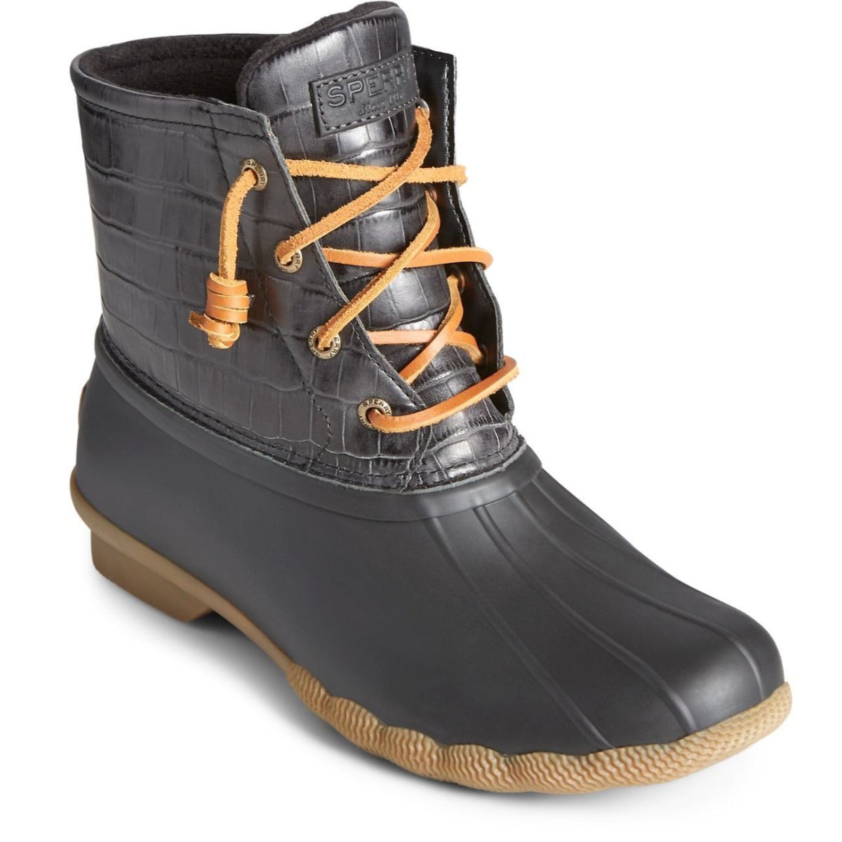 Sperry Men's Ice Bay Tall Thinsulate Boot - Black/Tan – Seliga Shoes