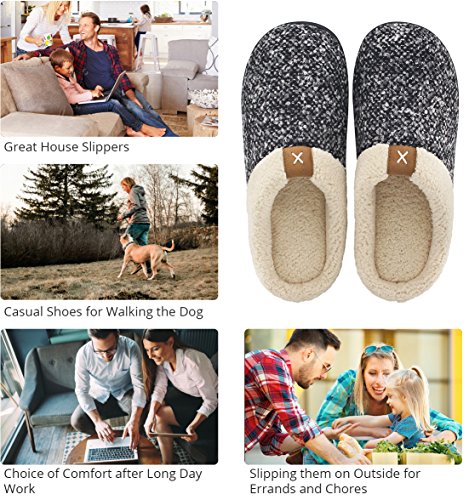 ultraideas comfort fleece memory foam slippers