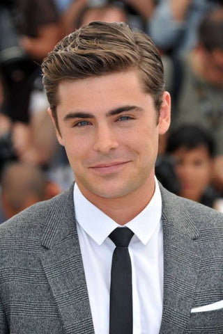 zac efron side part hairstyle for men