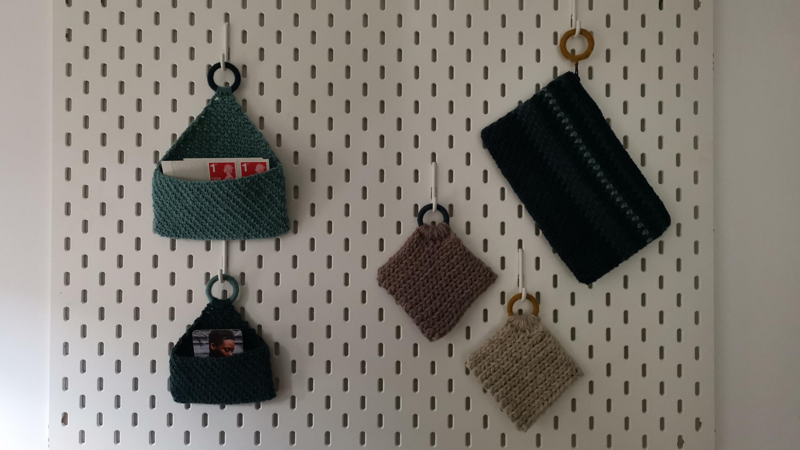 Office wall storage panel with hanging storage crochet solutions