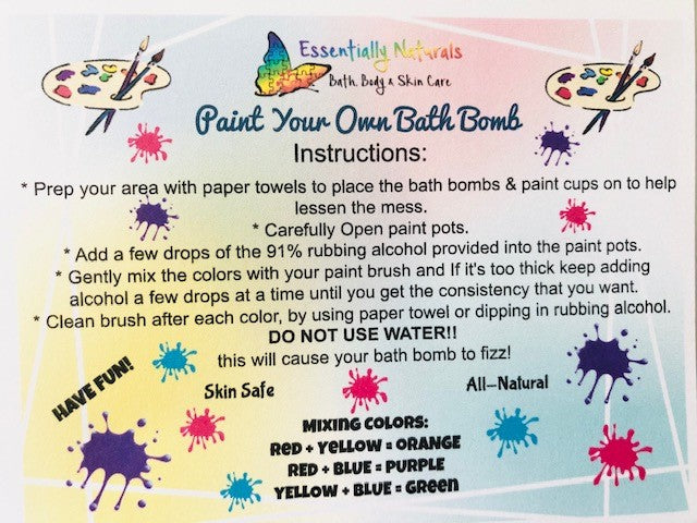 paint your own bath bomb