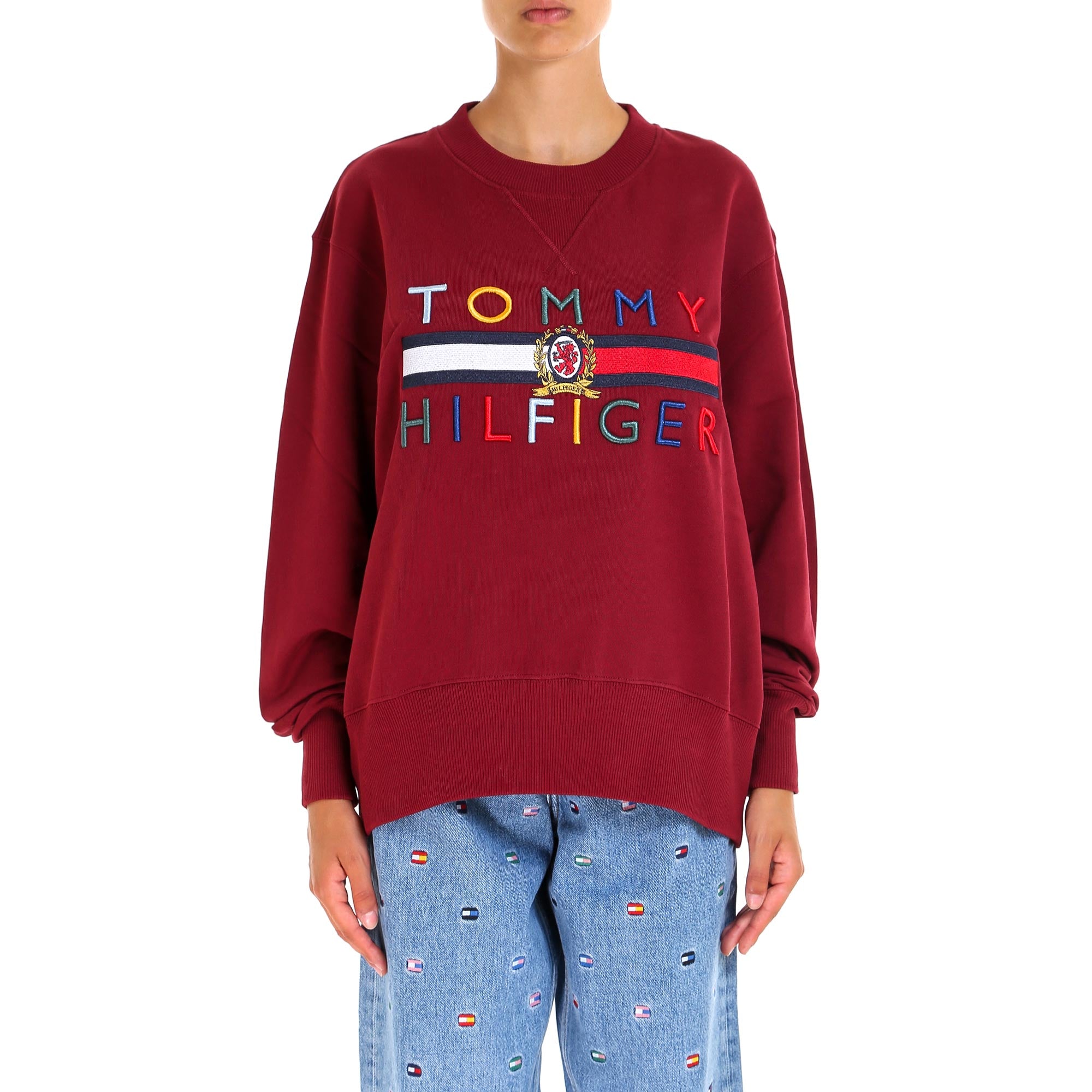 TOMMY HILFIGER TOMMY HILFIGER EMBROIDERED LOGO SWEATSHIRT