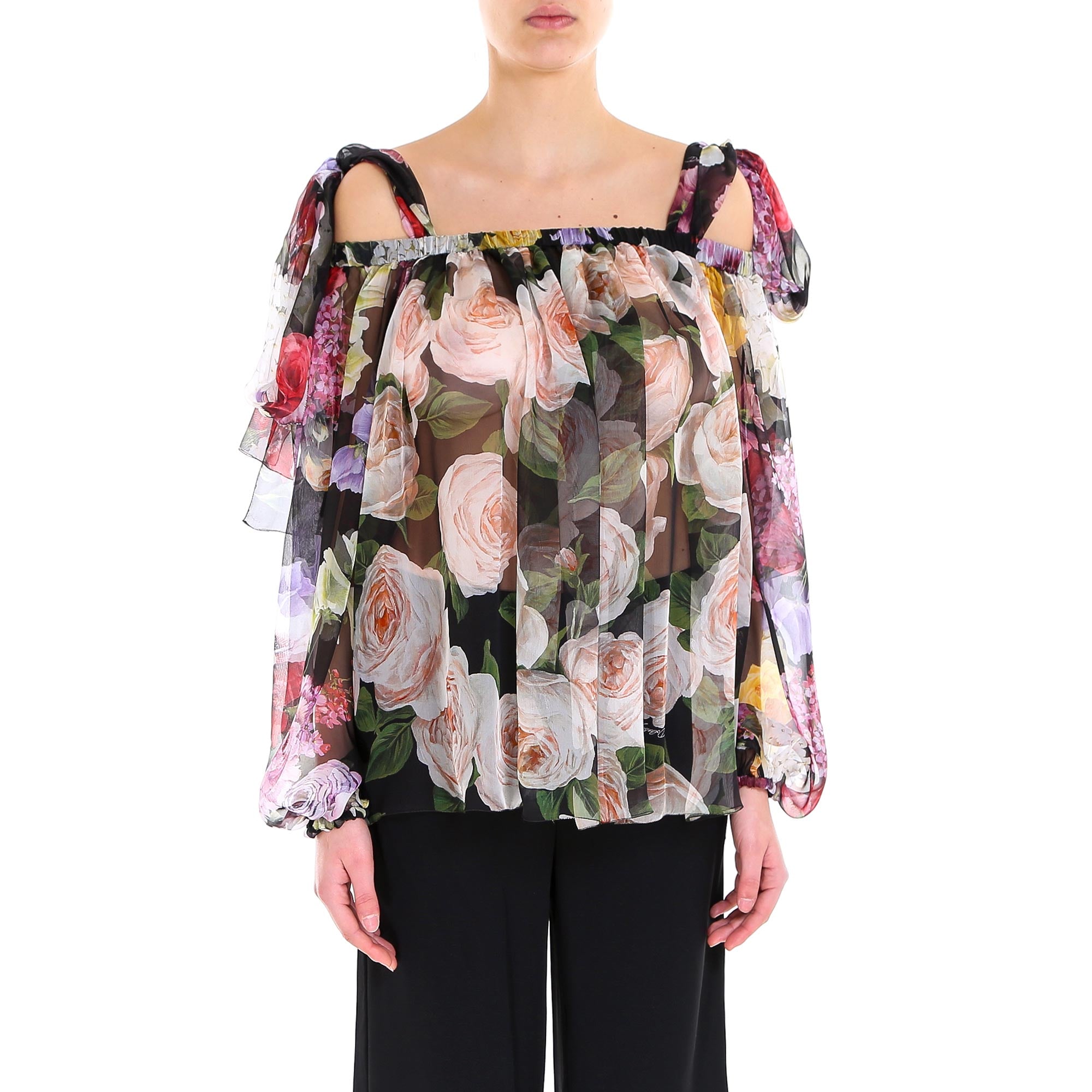 DOLCE & GABBANA DOLCE & GABBANA FLORAL PRINT BLOUSE