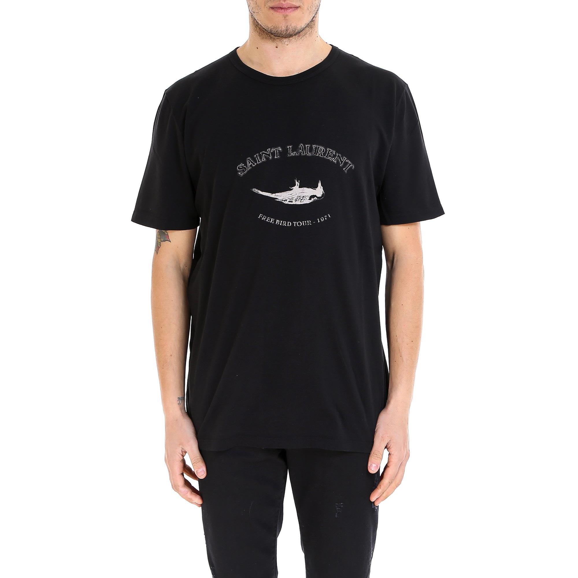 SAINT LAURENT SAINT LAURENT LOGO PRINT T