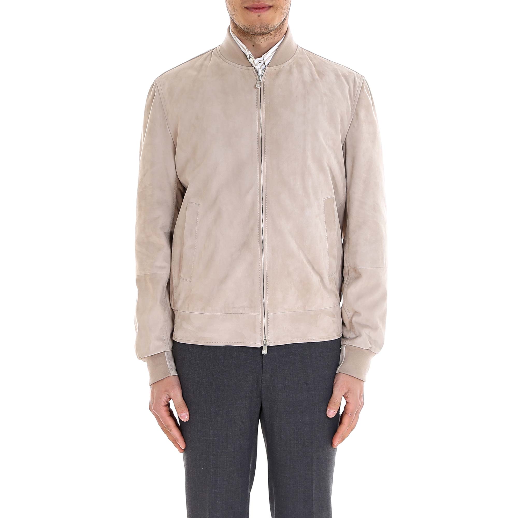 BRUNELLO CUCINELLI BRUNELLO CUCINELLI SUEDE BOMBER JACKET