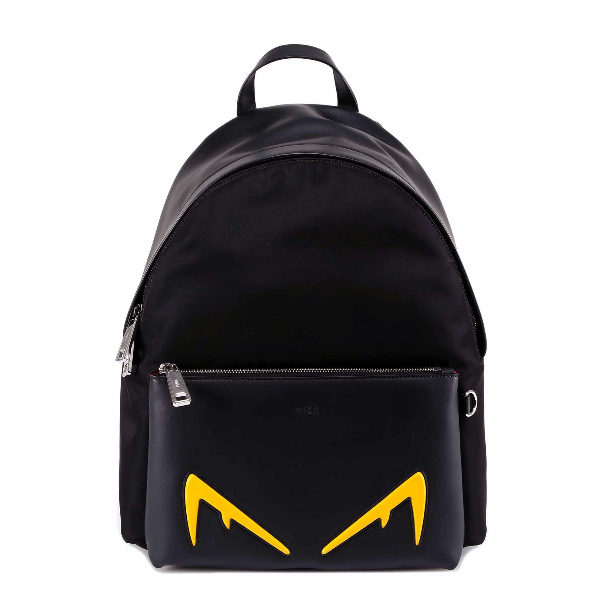 Fendi Black Leather And Nylon Backpack | ModeSens